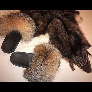 Custom made 100% Crystal Fox Slides